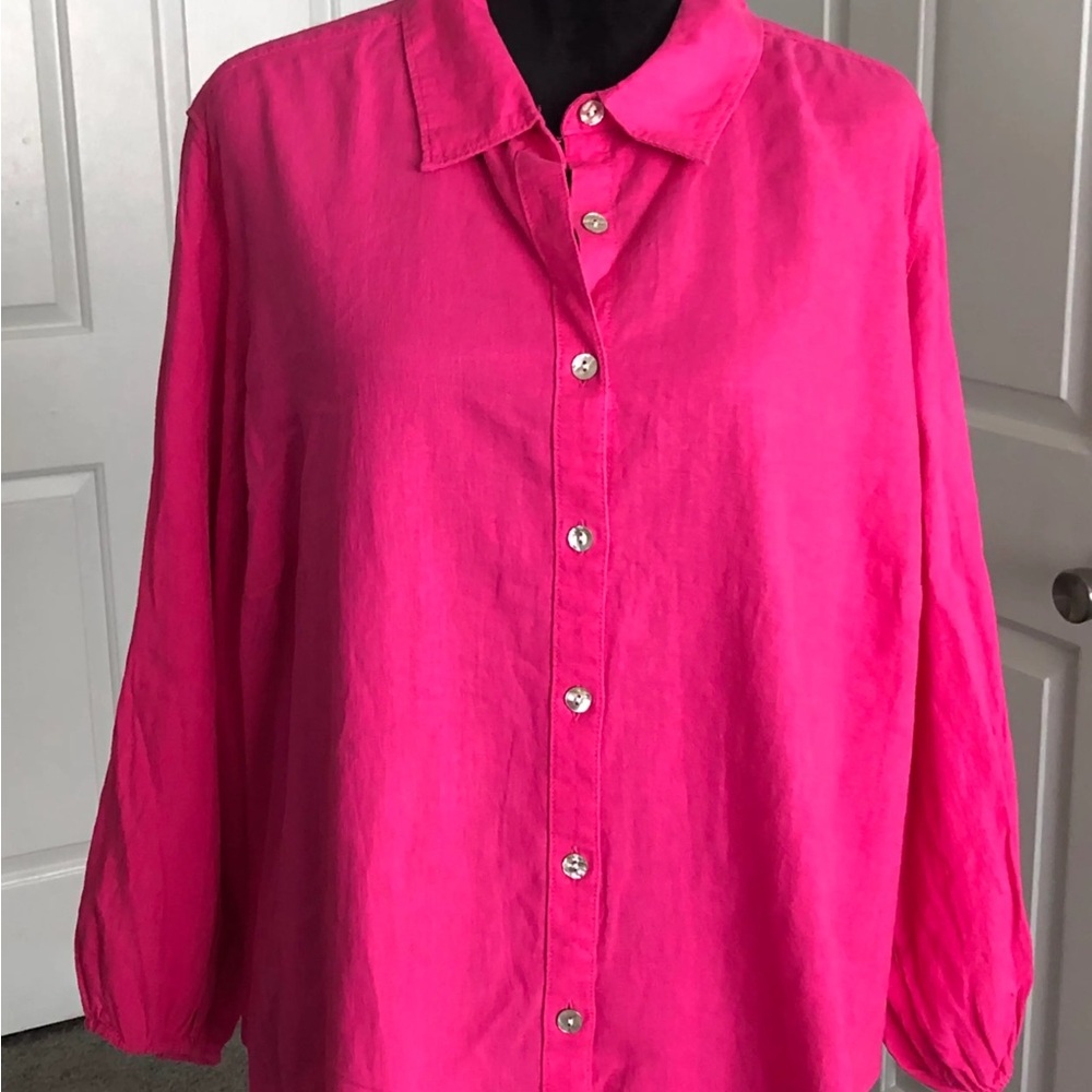 Cynthia Rowley Fuchsia Button Down Shirt